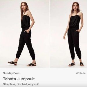 Aritzia Black Strapless Jumpsuit
